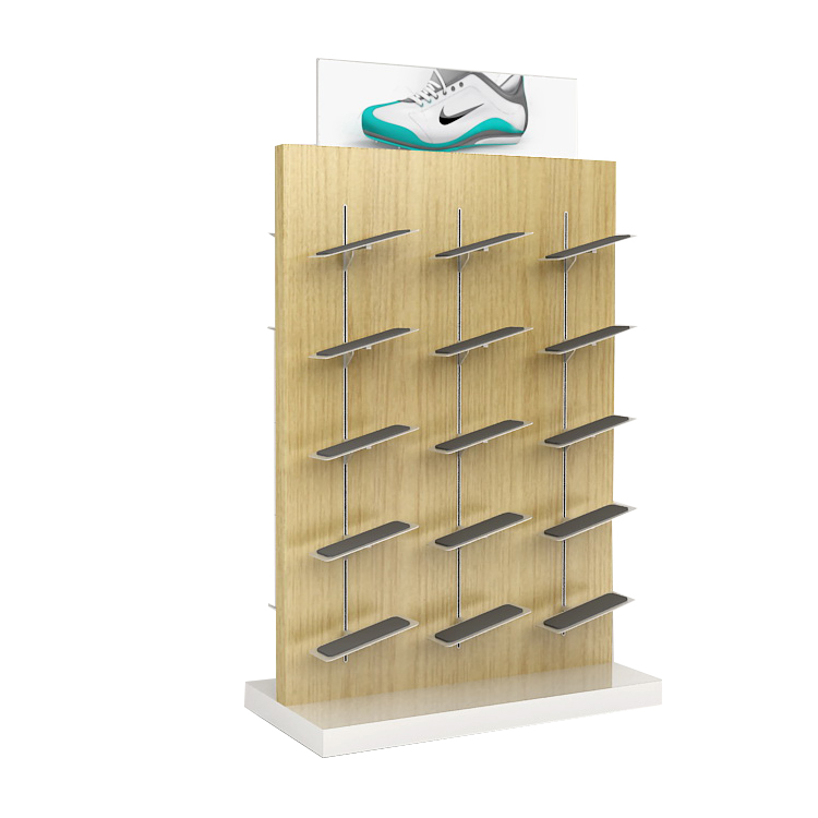 Decorative Wall Shelf Shoes Display Props Metal Slatwall Shoe Display Shelf - Image 3
