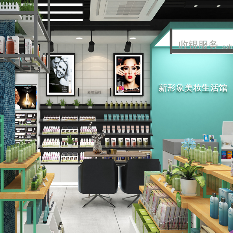 Custom Cosmetic Retail Interior Store Furniture Design Perfume Skincare Display Shelves Makeup Cosmetic Shop Display Racks Ideas - Image 3