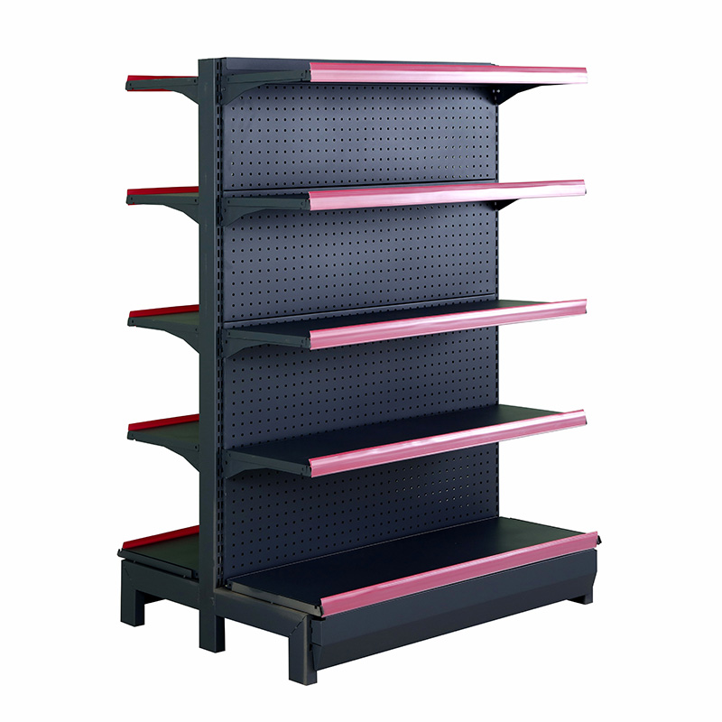 Metallic Material and Double-sided Grocery Store Shelves Gondola Supermarket Display Shelves Retail Grocery Store Display Racks
