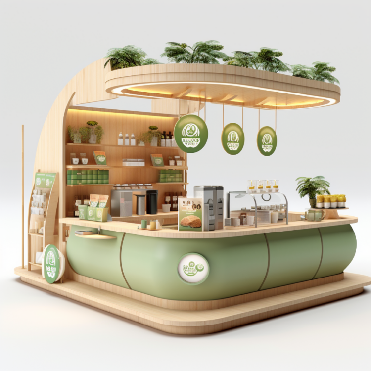 Custom Milk Tea Store Fixtures Decoration Trendy Sweets Coffee Shop Retail Bubble Tea Shop Interior Design 3D for Boba